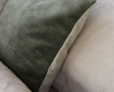 MrsMe cushion Porter Evergreen detail